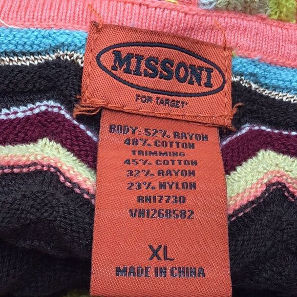 Missoni for Target Colorful Zigzag Full Zip Long Hooded Knit Cardigan Sweater - Picture 15 of 16